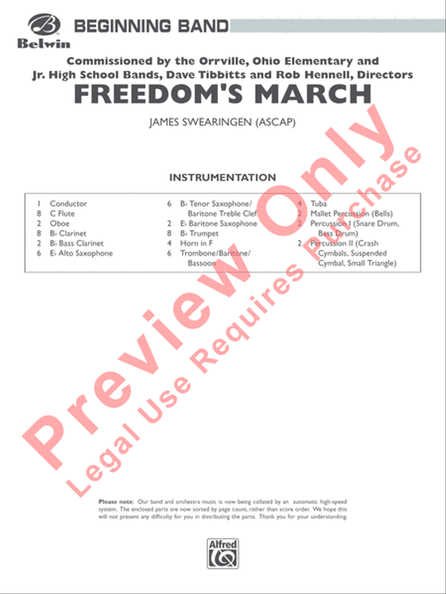 Freedom's March Freedom's March Concert Band scores gallery preview page 2
