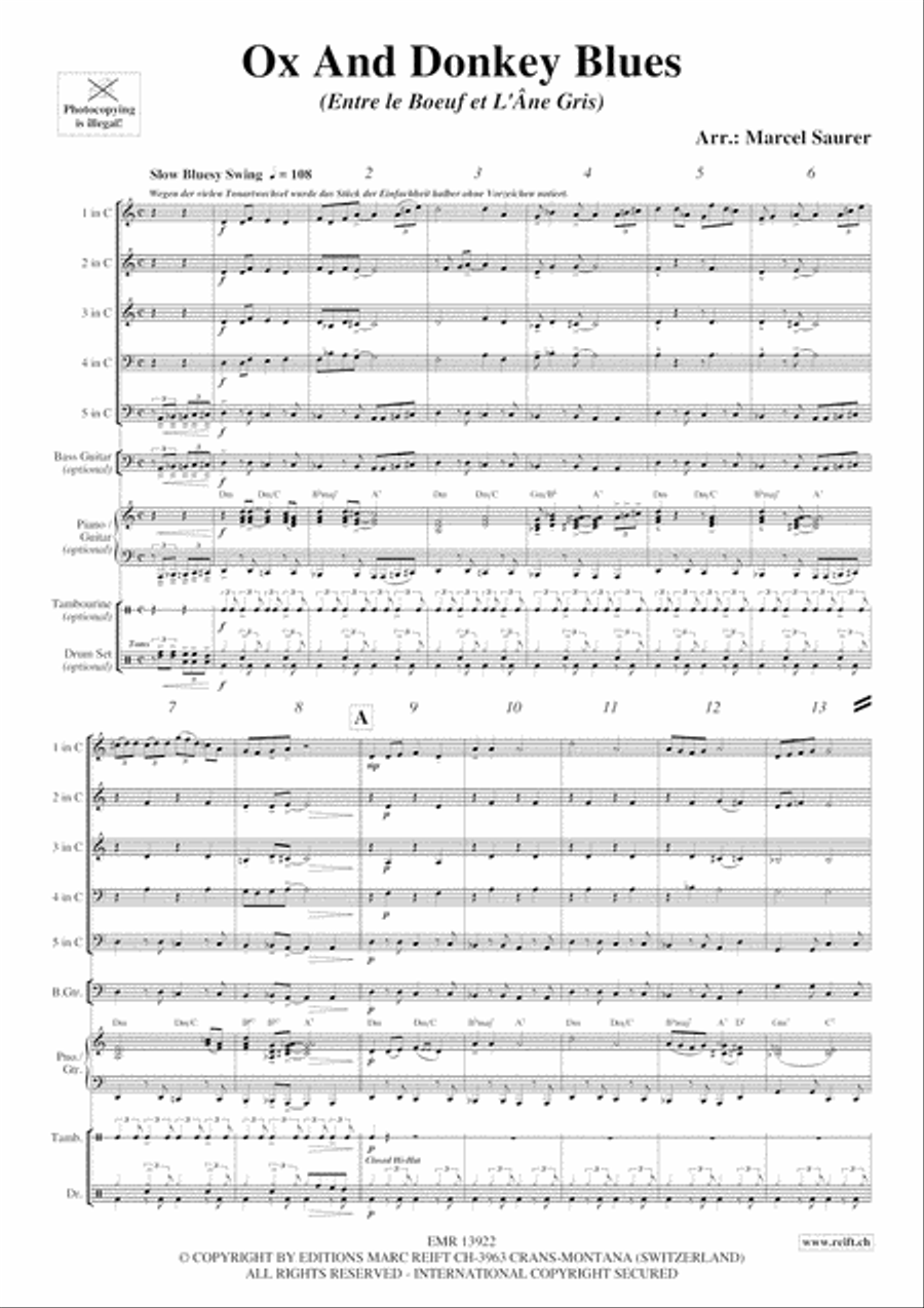 Ox And Donkey Blues Ox And Donkey Blues Woodwind Quintet scores gallery preview page 4