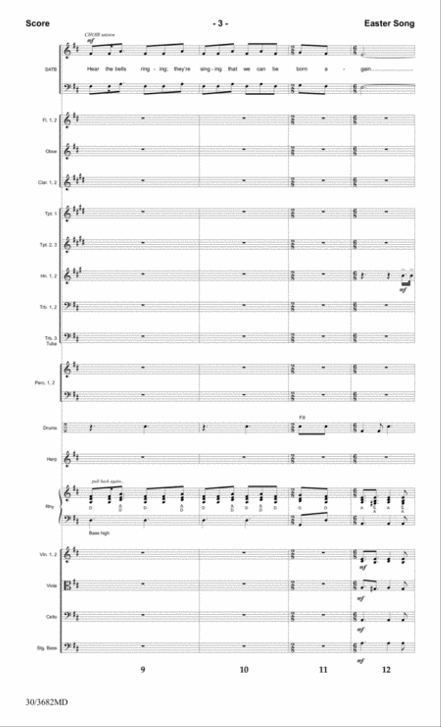 Easter Song - Orchestral Score and Parts Choir scores gallery preview page 5