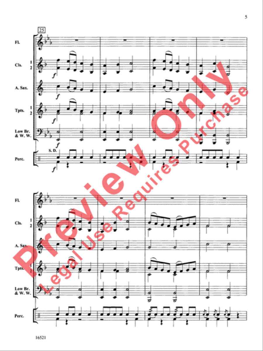Fantasy on an Irish Clogging Tune Concert Band scores gallery preview page 6