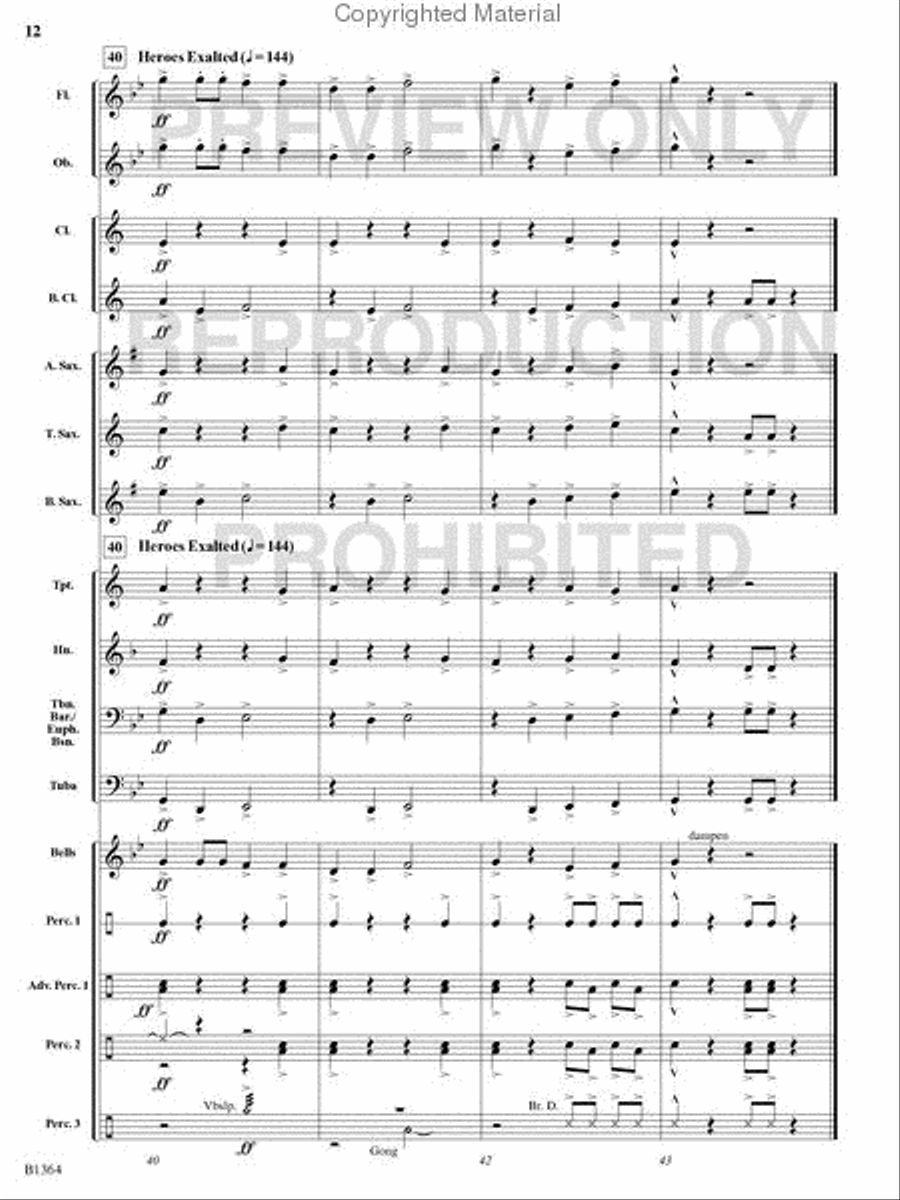 Battle of the Samurai Concert Band scores gallery preview page 11