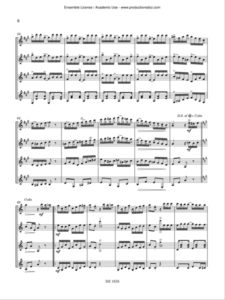 Tico Tico Guitar Ensemble scores gallery preview page 6