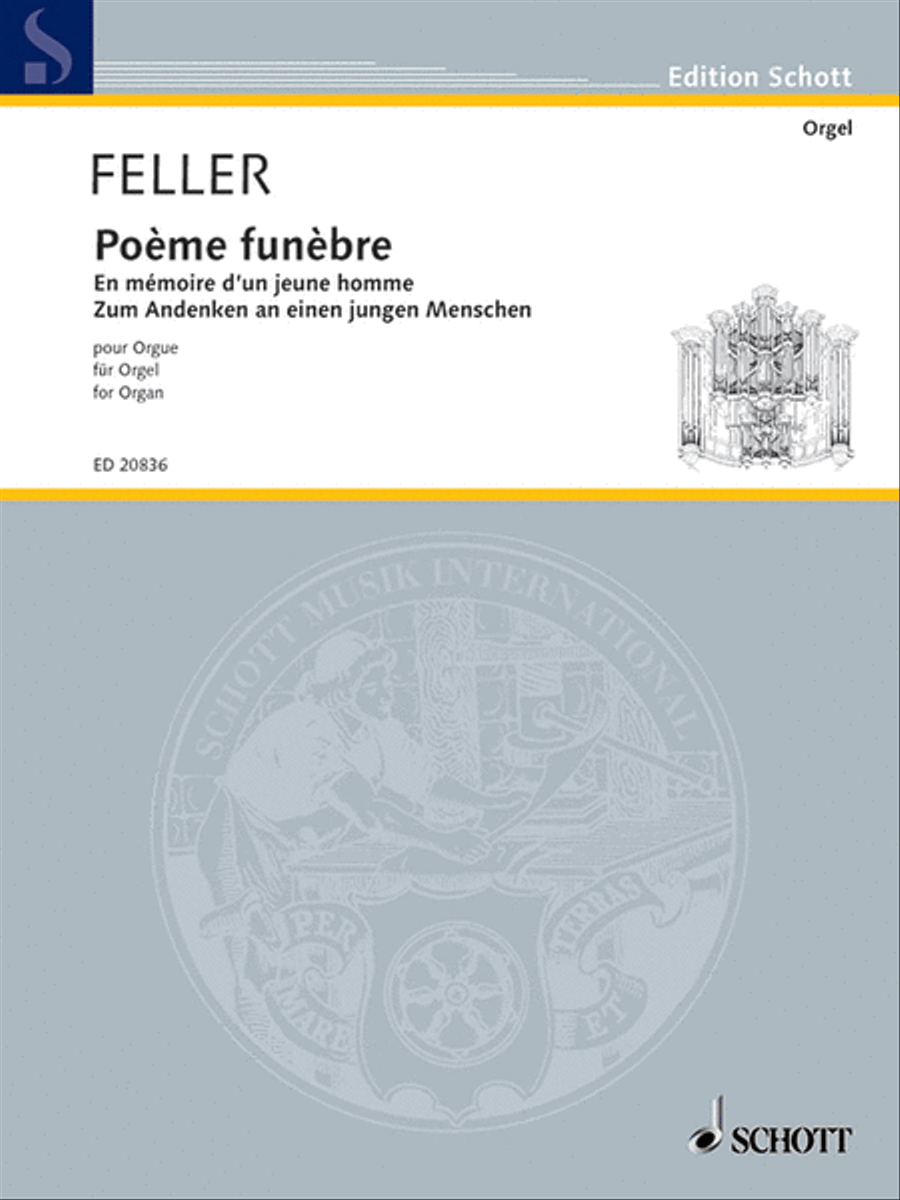 Poeme funebre - En Memoire D'un Jeune Homme Zum Andenken An Einen Jungen Menschen Organ scores gallery preview page 1