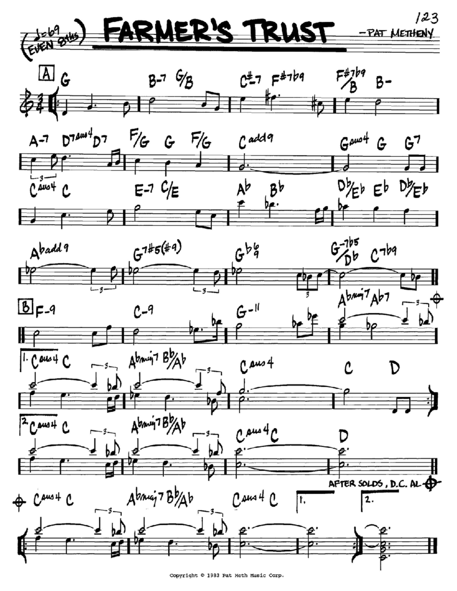 Farmer's Trust Piano scores gallery preview page 1