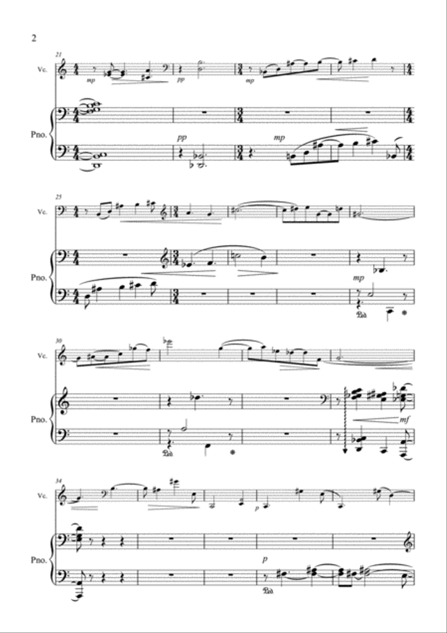 Murray - Rannoch Moor - Cello & Piano Piano scores gallery preview page 2