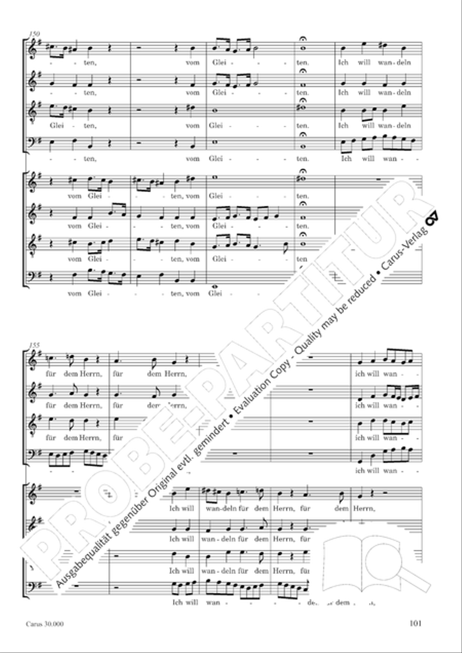 J.L. Bach: The complete motets Choir scores gallery preview page 108