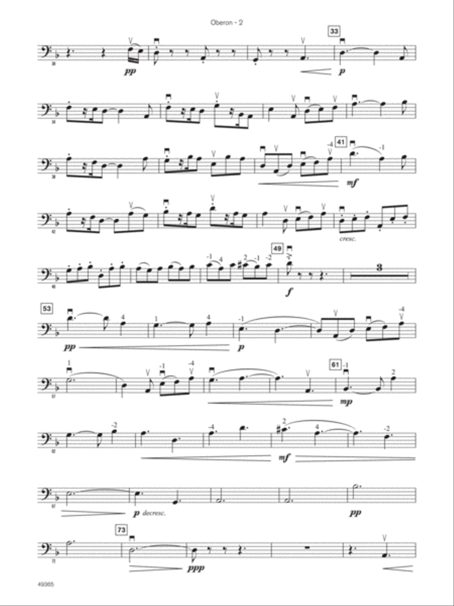 Oberon (Sound Innovations Soloist, String Bass) Small Ensemble scores gallery preview page 3