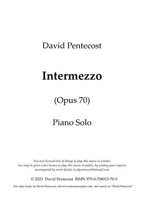 Book cover for Intermezzo, Op.70