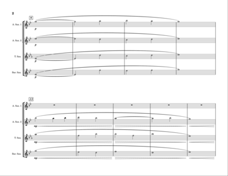 Salvation Is Created Saxophone Quartet scores gallery preview page 2