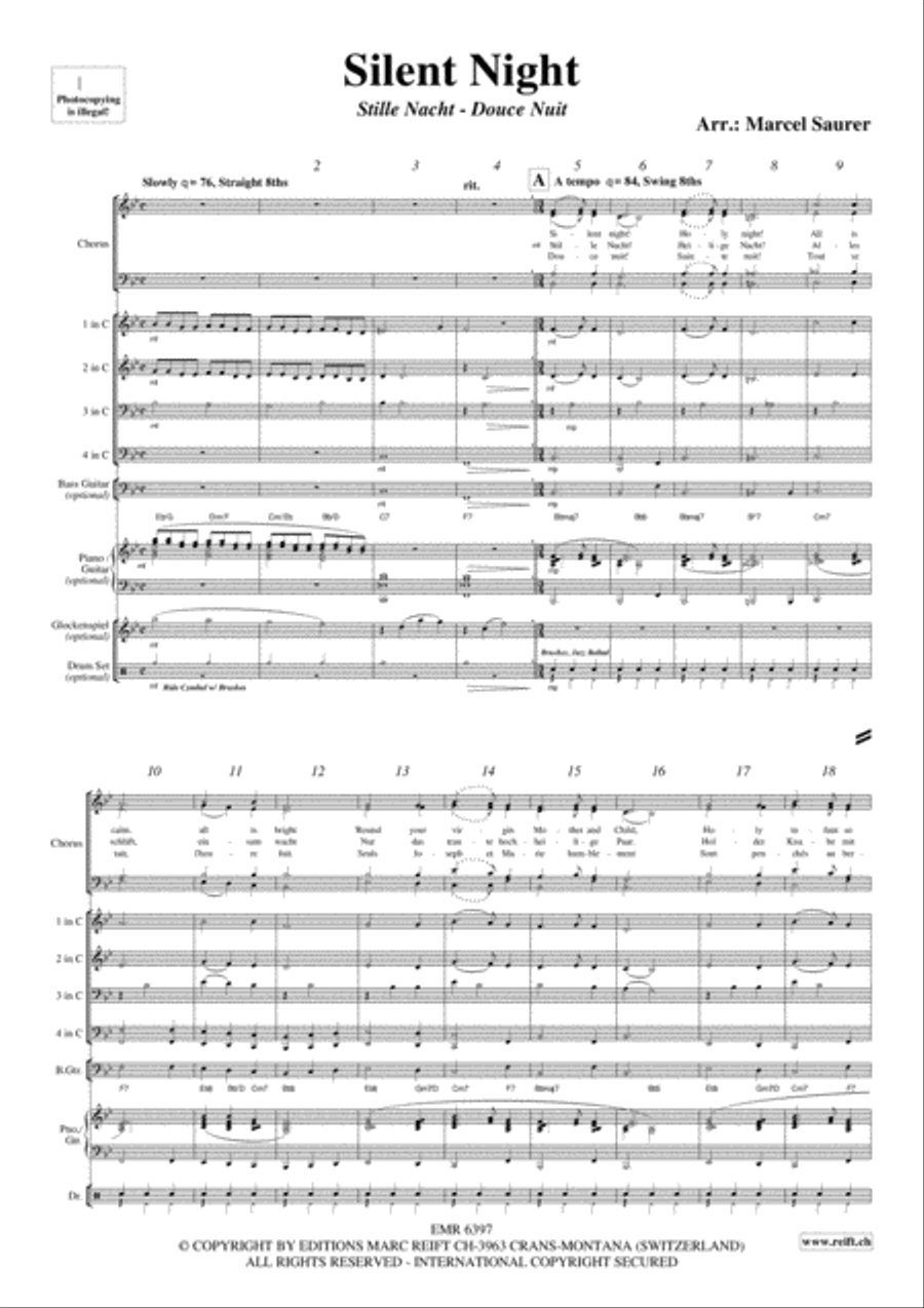 Silent Night Silent Night Brass Ensemble scores gallery preview page 4