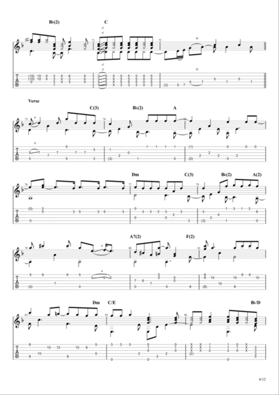 Sultans Of Swing Guitar Solo scores gallery preview page 6