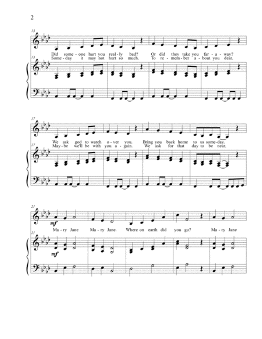 MARY JANE Voice scores gallery preview page 2
