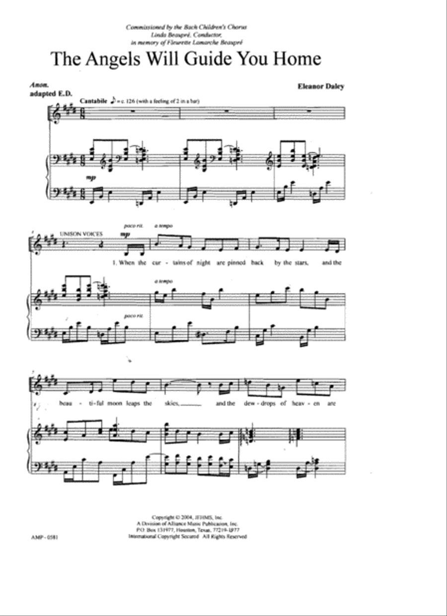 The Angels Will Guide You Home SSA scores gallery preview page 2