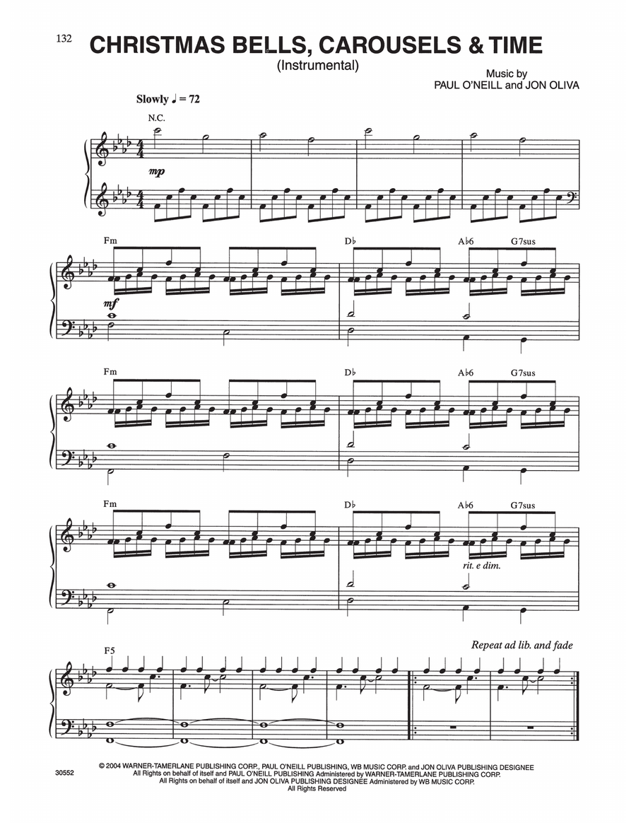 Christmas Bells, Carousels & Time Piano Solo scores gallery preview page 1