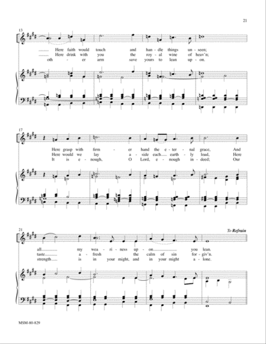 Here the Bread Is Broken 4-Part scores gallery preview page 2