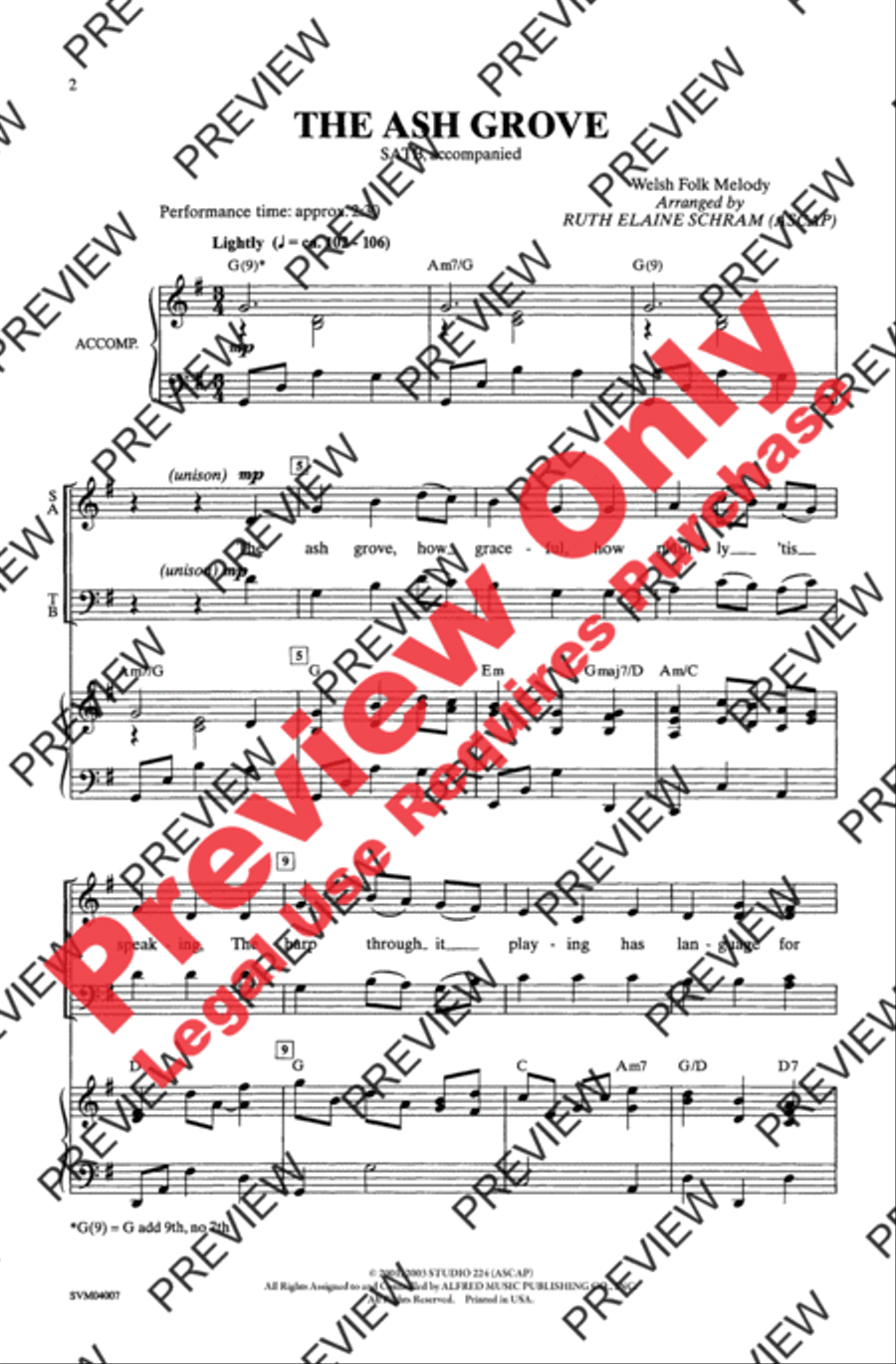 The Ash Grove The Ash Grove 4-Part scores gallery preview page 2
