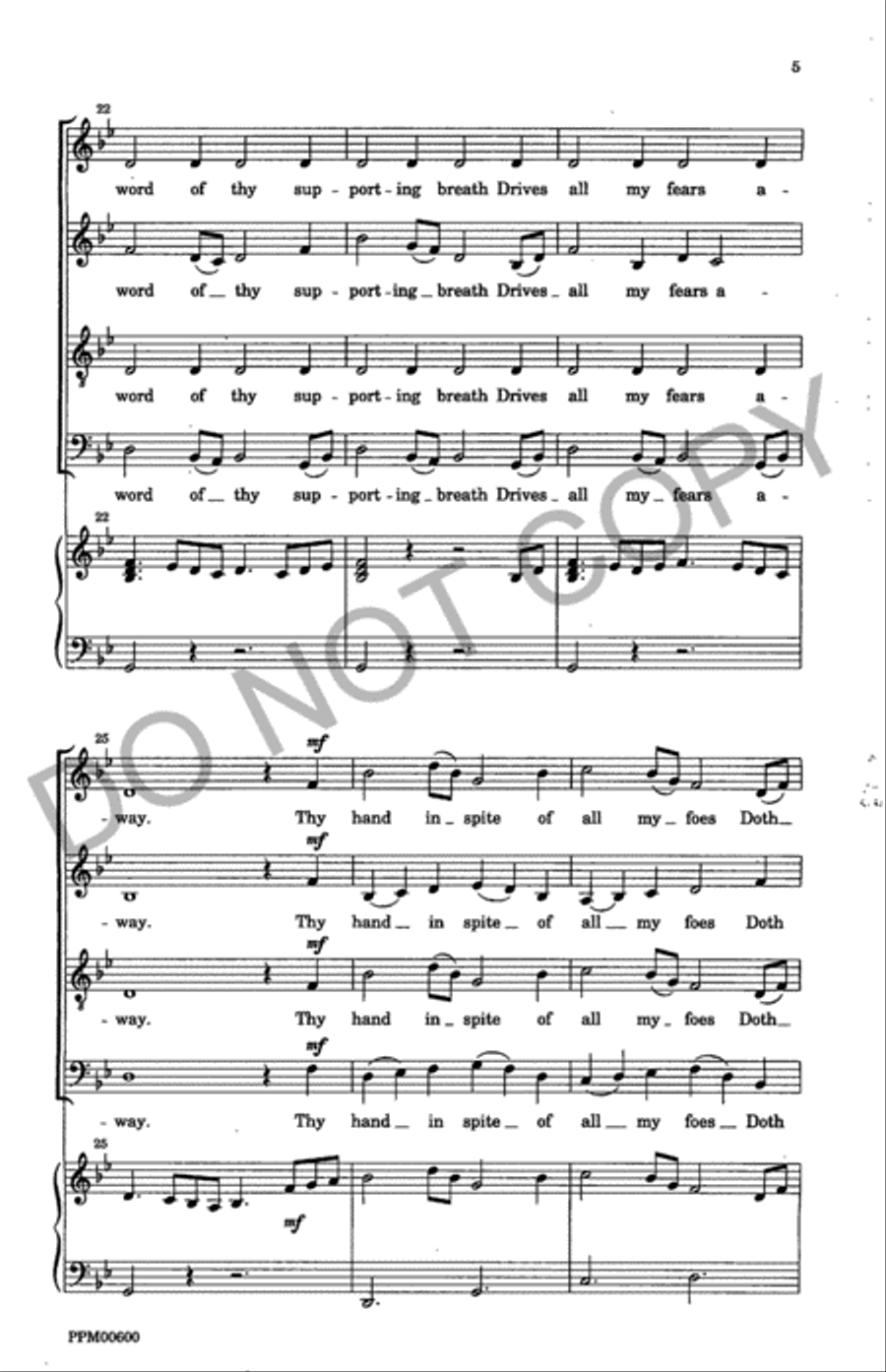 My Shepherd Will Supply My Need 4-Part scores gallery preview page 6