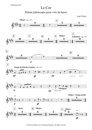 Ange Flégier: Le Cor for bass voice and concert band, Bb euphonium 1 part