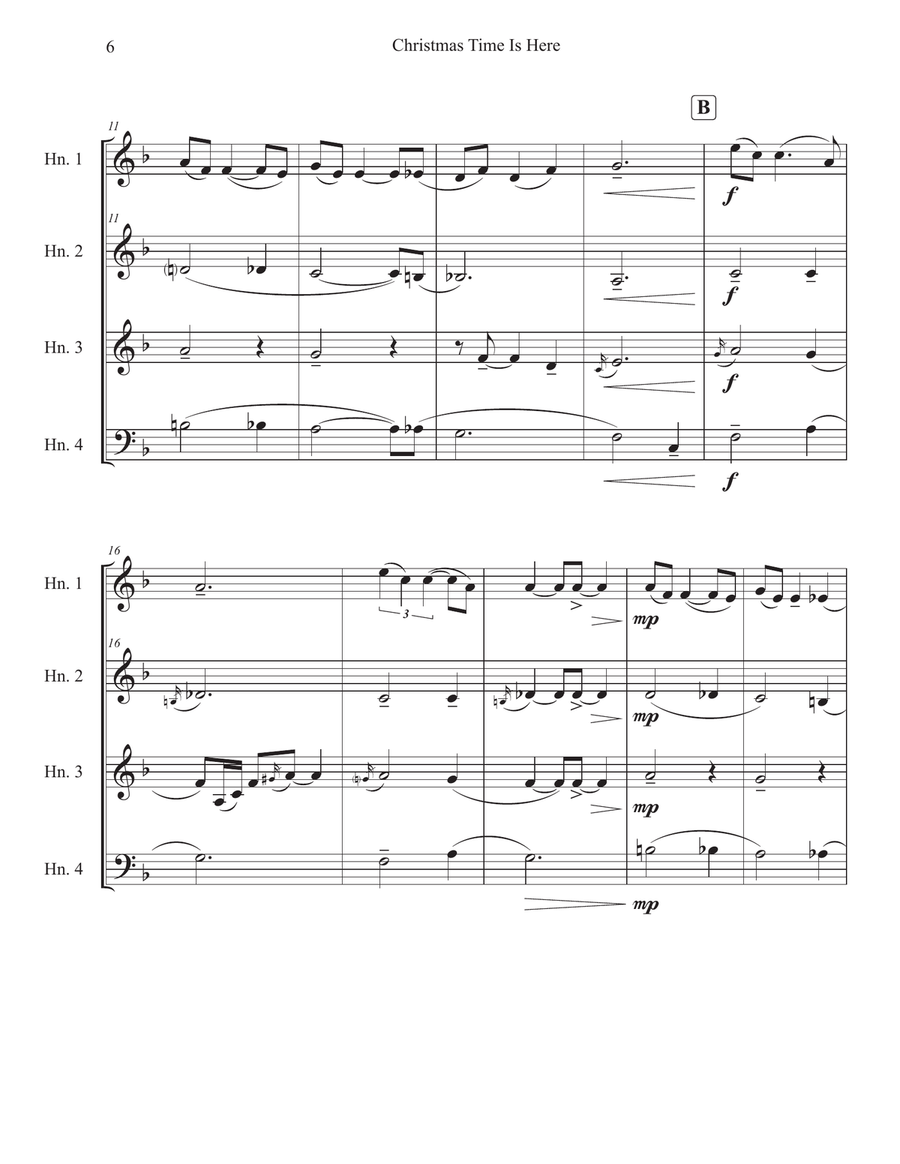 Christmas Time Is Here Horn scores gallery preview page 6