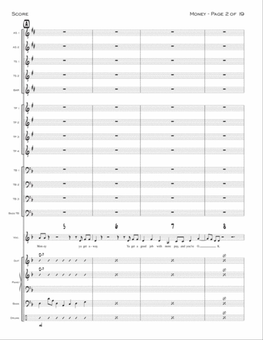 Money Jazz Ensemble scores gallery preview page 2