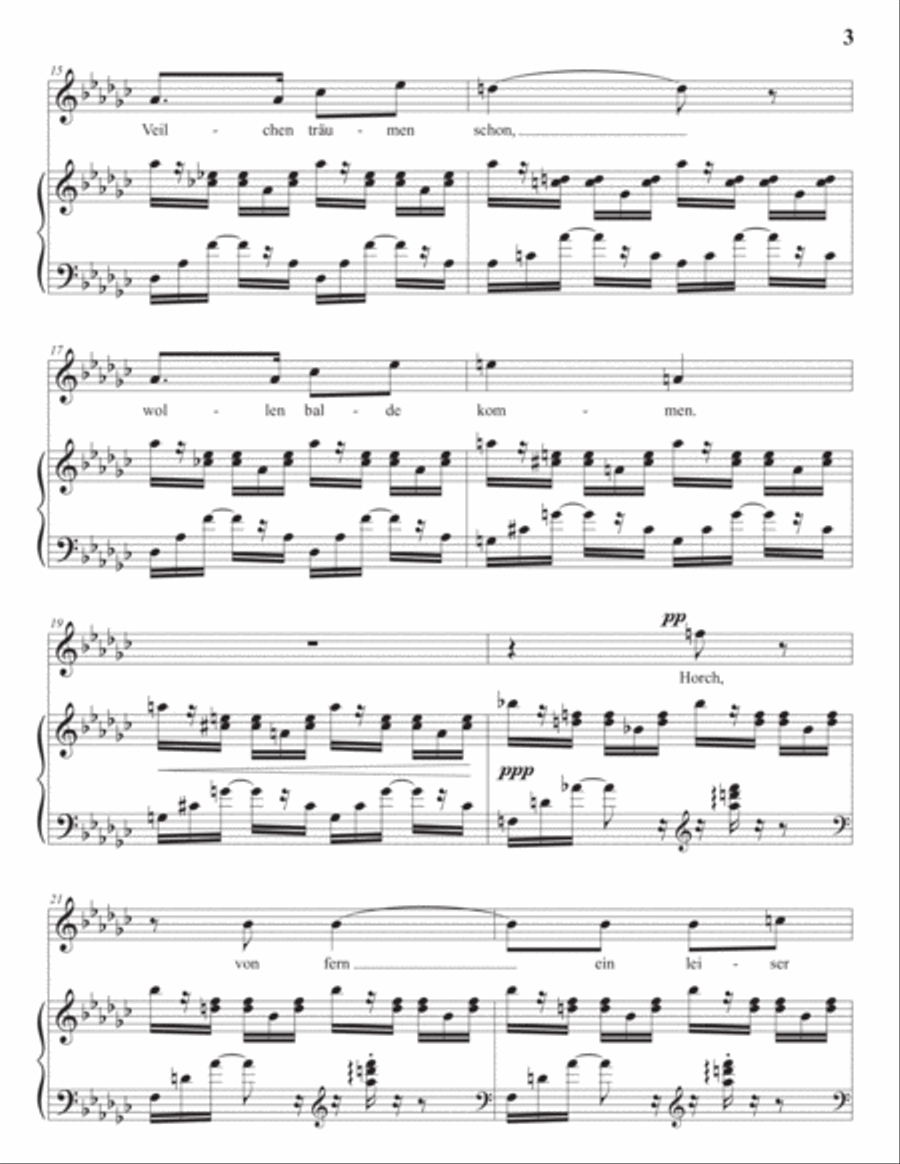 WOLF: Er ist's (transposed to G-flat major) Voice scores gallery preview page 4
