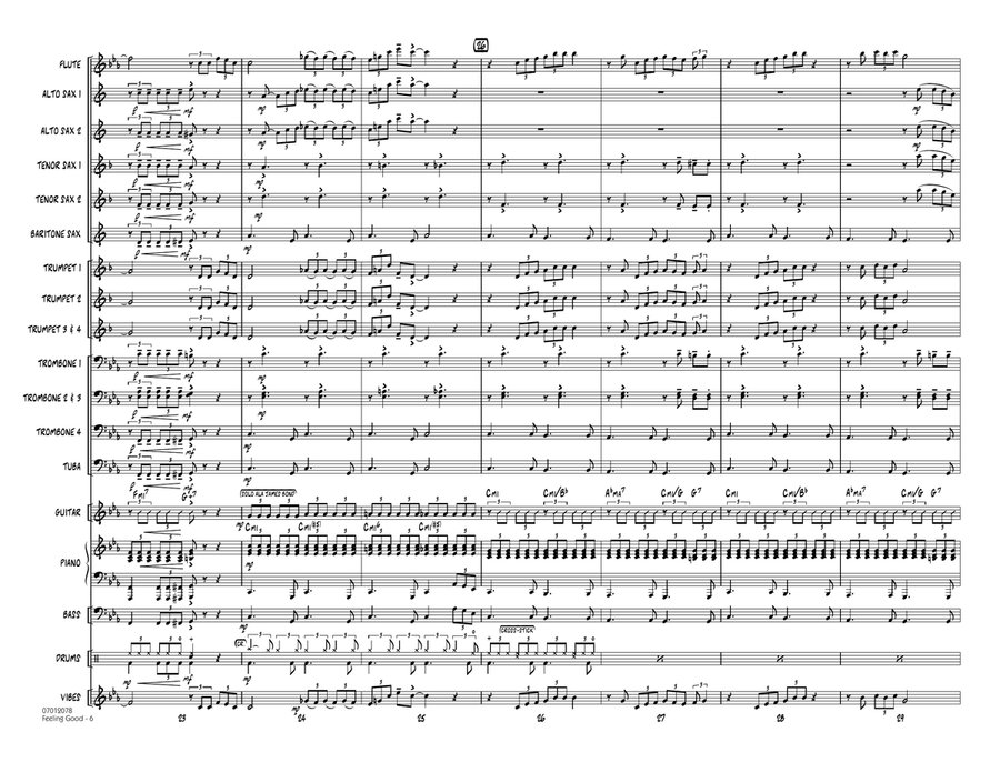 Feeling Good - Conductor Score (Full Score) Jazz Ensemble scores gallery preview page 5