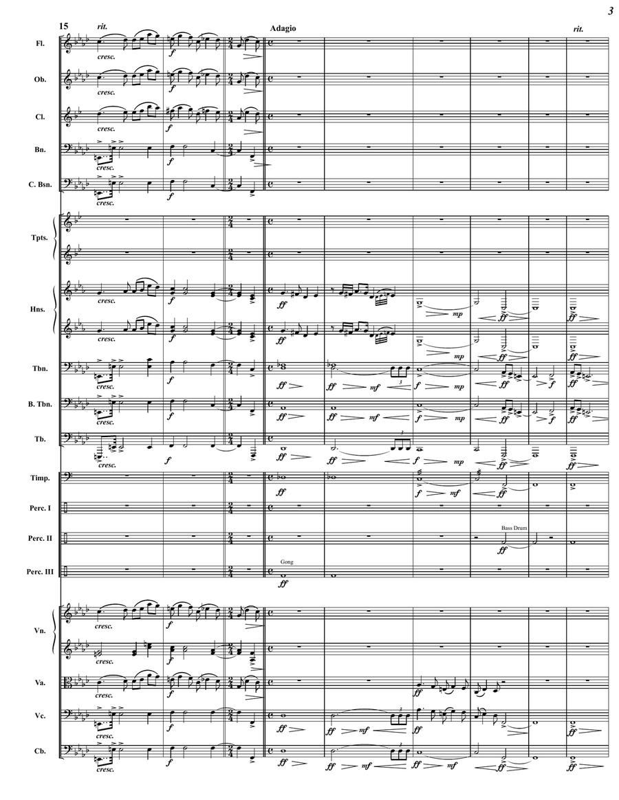 Romantic Symphony Full Score and Parts Full Orchestra scores gallery preview page 5