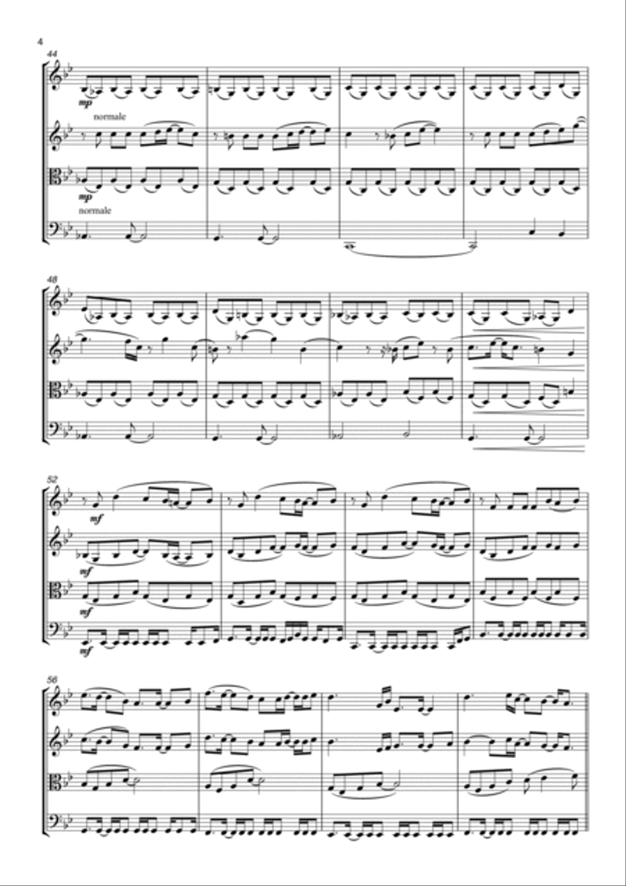 Simple And Clean String Quartet scores gallery preview page 4
