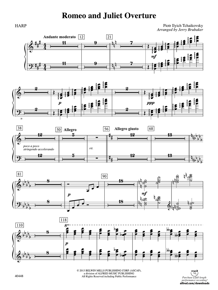Romeo and Juliet Overture: Harp