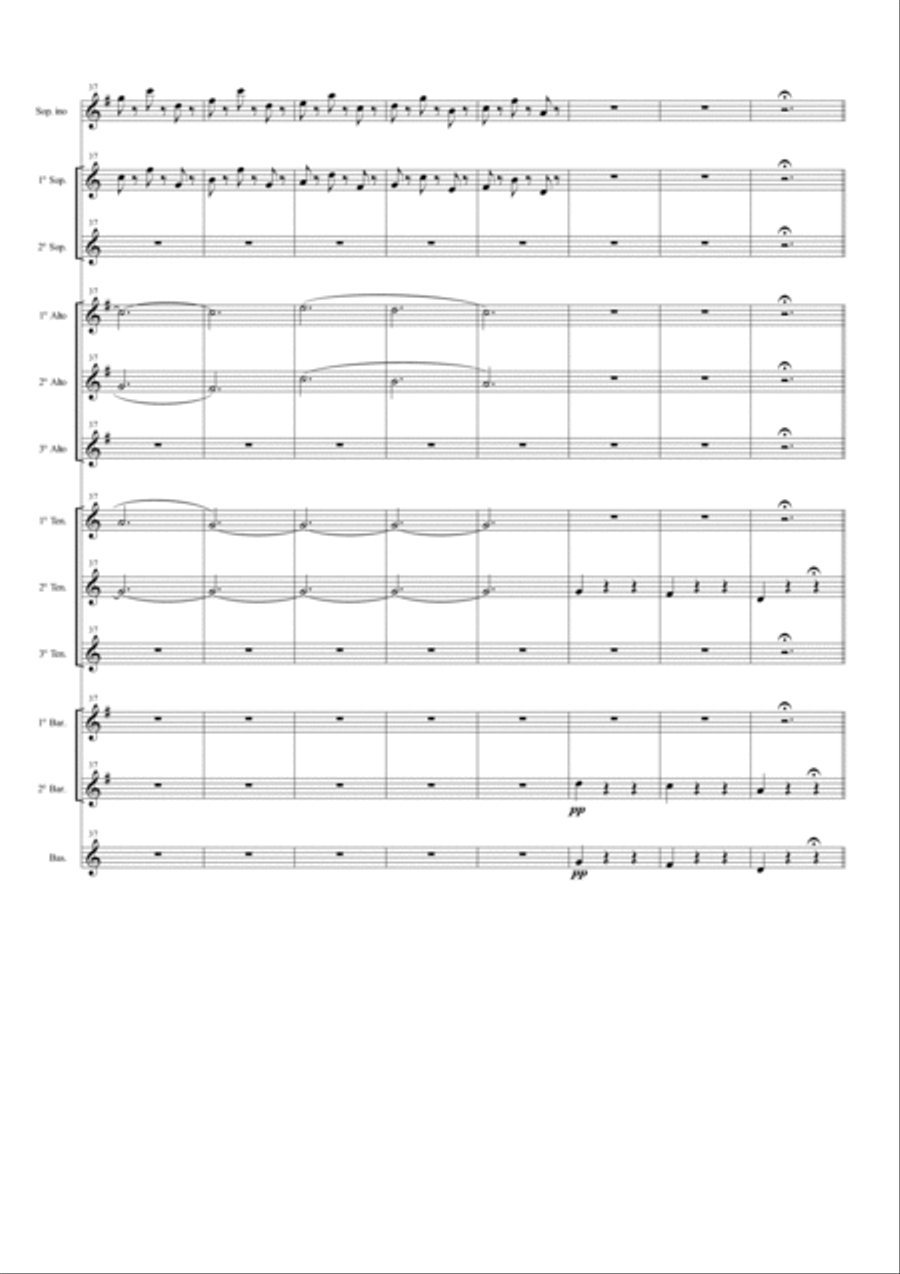 The Blue Danube Waltz for Saxophone Ensemble Woodwind Ensemble scores gallery preview page 5