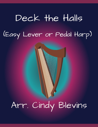 Book cover for Deck the Halls, for Easy Harp Solo