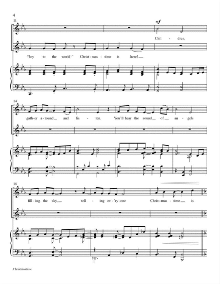 Christmastime Children's Choir scores gallery preview page 4
