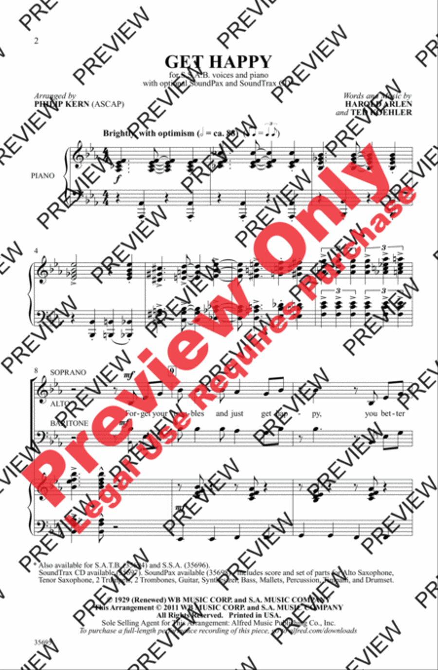 Get Happy Get Happy 3-Part scores gallery preview page 2