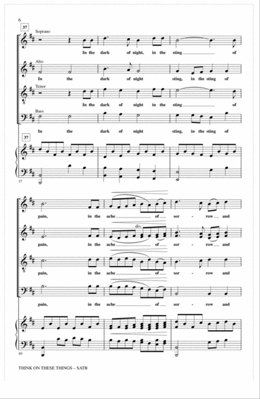 Think On These Things 4-Part scores gallery preview page 4