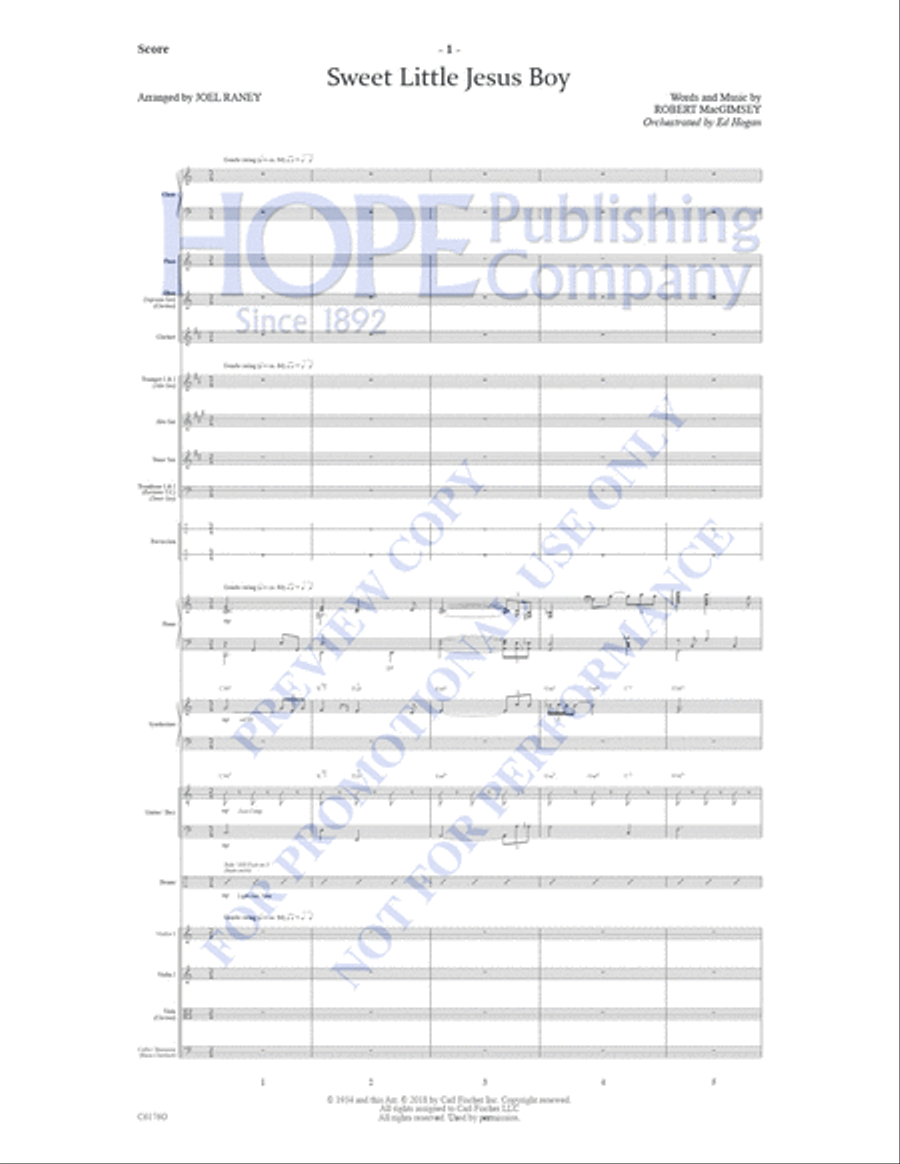 Sweet Little Jesus Boy Choir scores gallery preview page 2