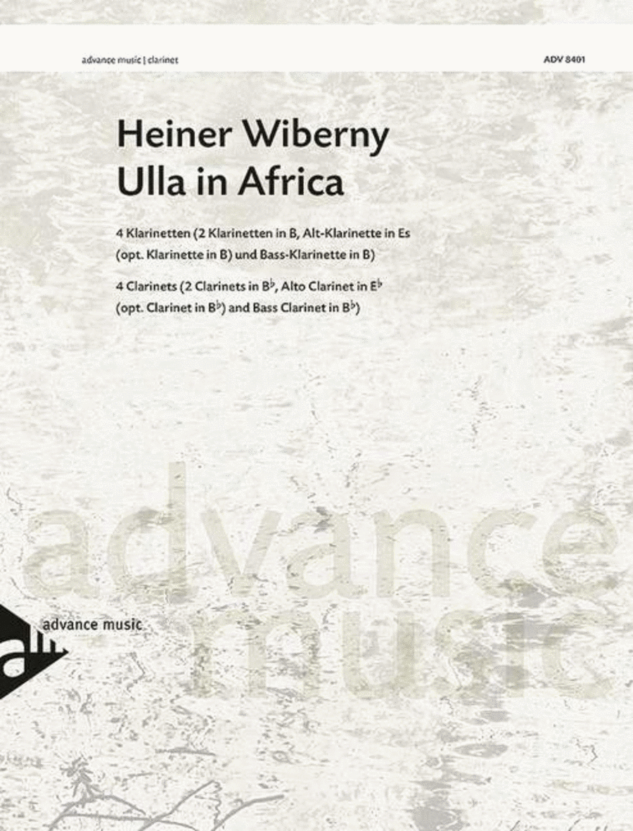Ulla in Africa Ulla in Africa Clarinet Quartet scores gallery preview page 1