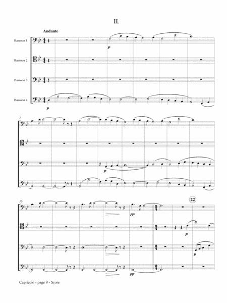 Capriccio for Bassoon Quartet
