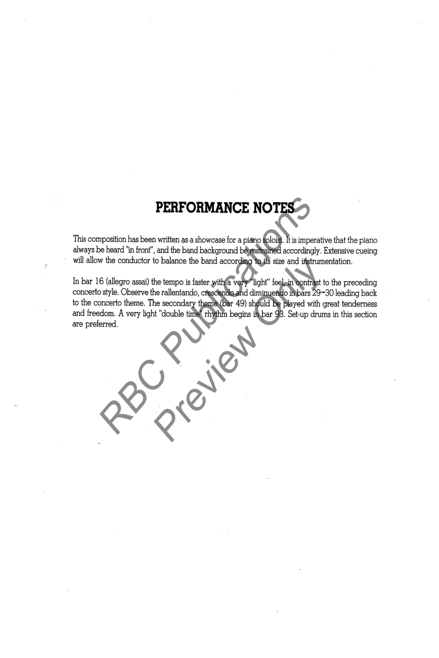 Concertante For Piano And Band Concert Band scores gallery preview page 3