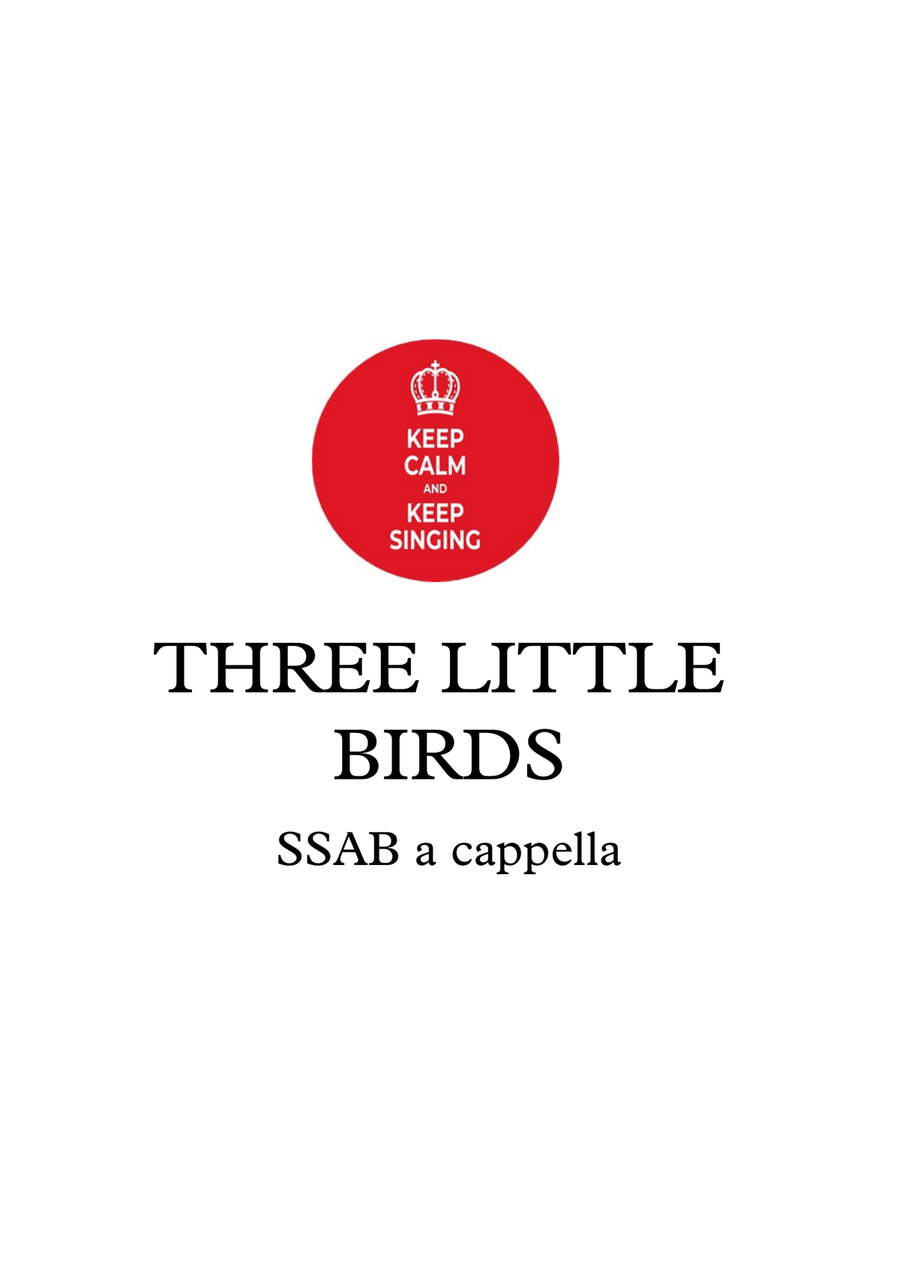 Three Little Birds 4-Part scores gallery preview page 1