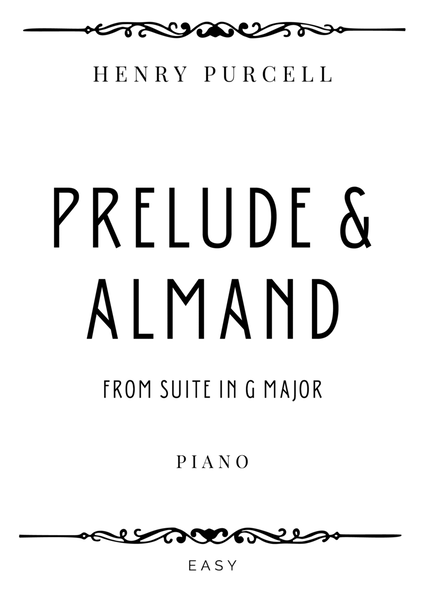Purcell - Prelude and Almand from Suite in G Major - Easy image number null