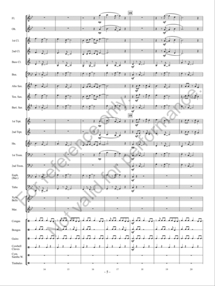 Calle Arriba! Concert Band scores gallery preview page 6