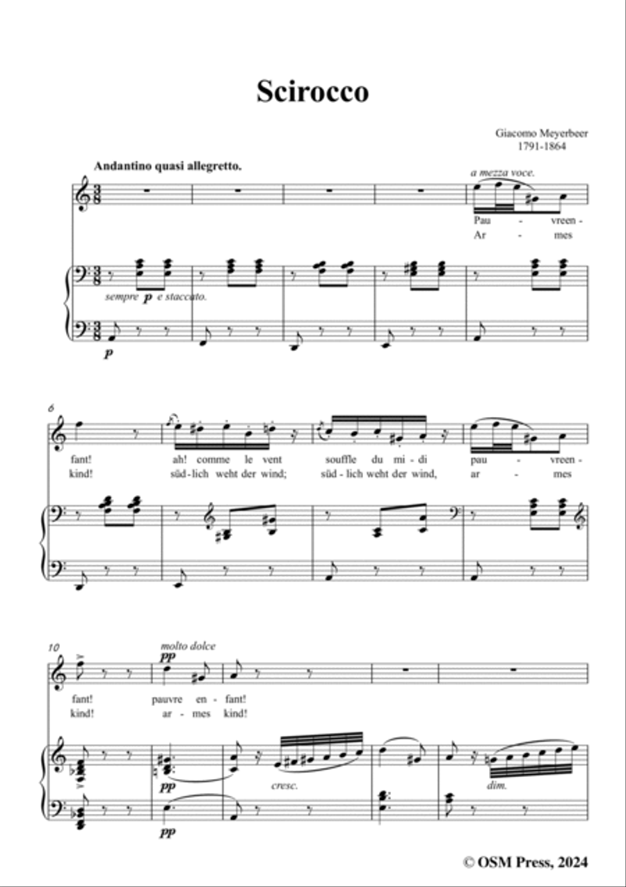 Meyerbeer-Scirocco,in a minor Voice scores gallery preview page 3