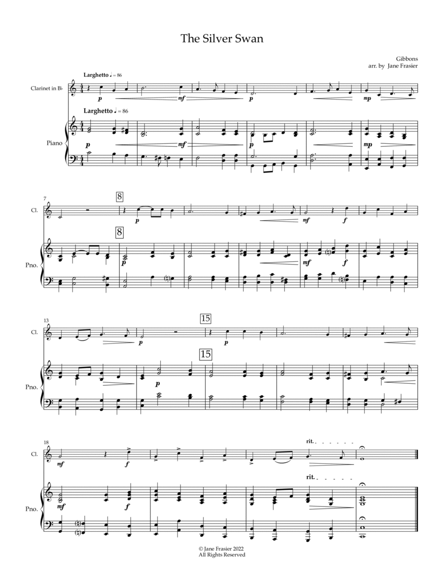 The Silver Swan Chamber Music scores gallery preview page 1