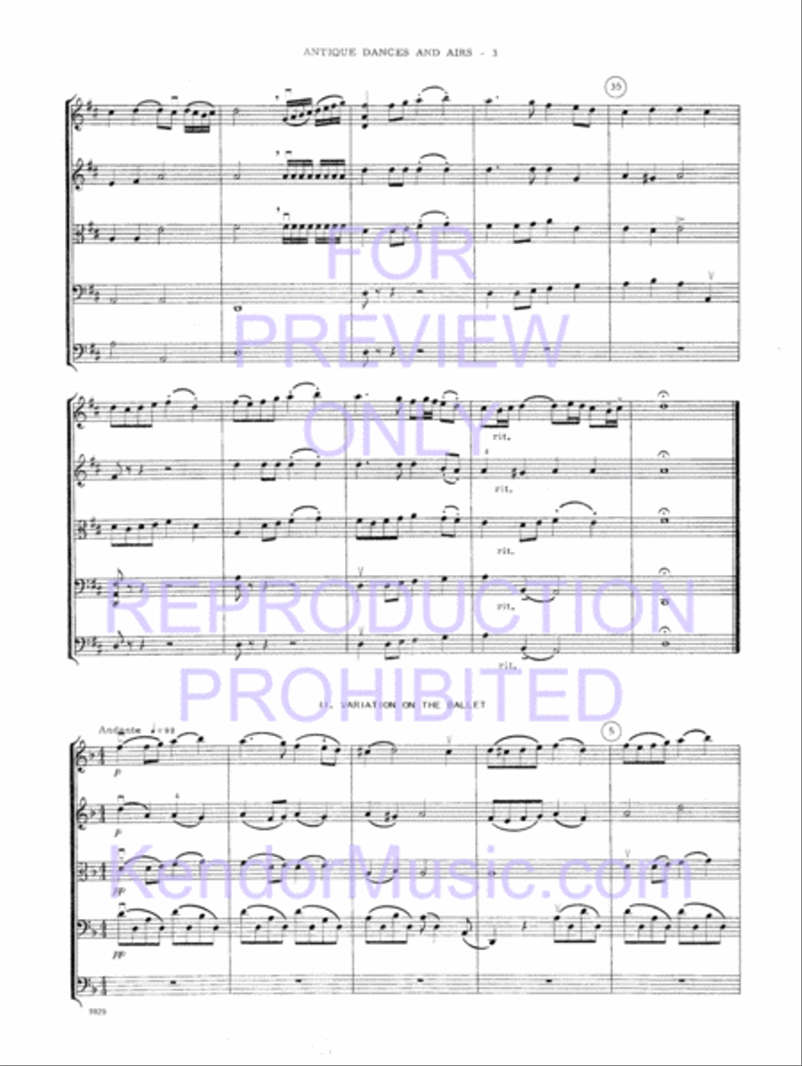 Antique Dances And Airs (Full Score) String Orchestra scores gallery preview page 6