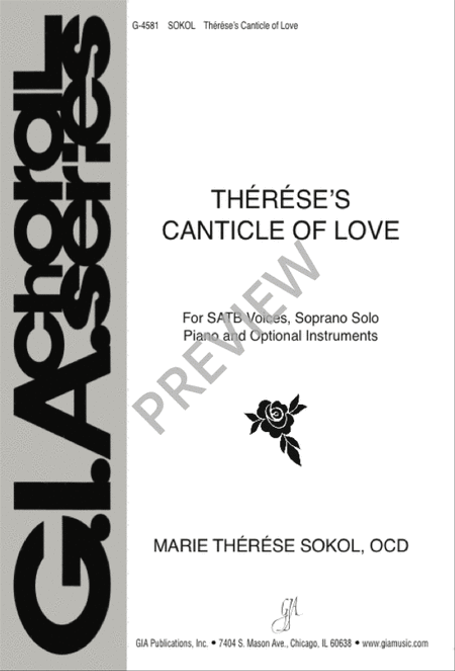 Thérèse’s Canticle of Love - SATB edition 4-Part scores gallery preview page 1