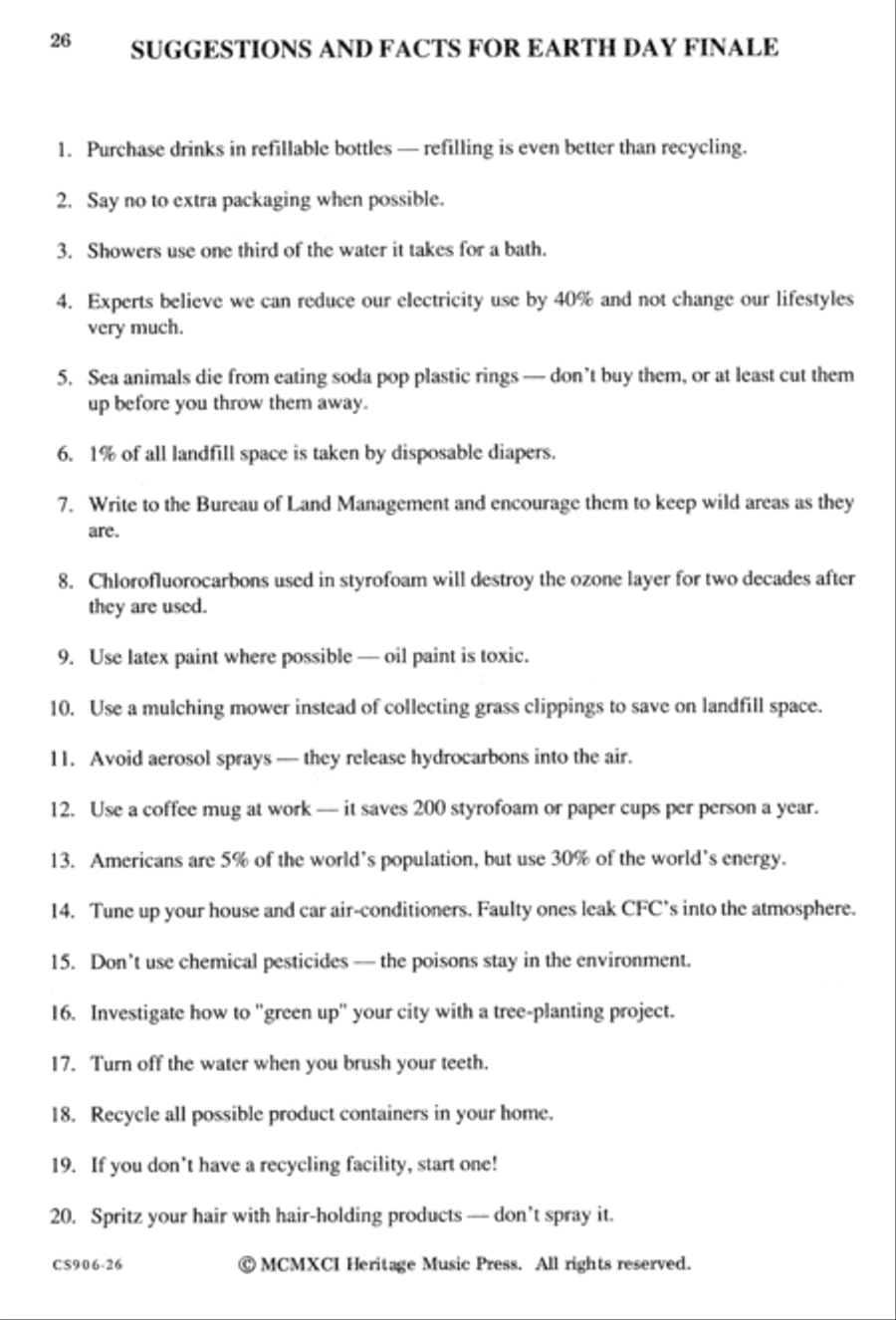 Gonna Have An Earth Day - Singer's Ed Unison Choir scores gallery preview page 28