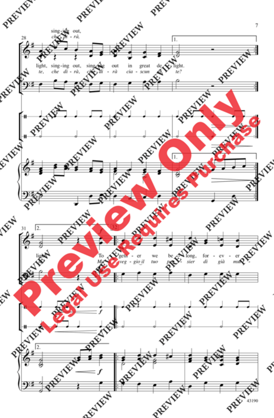 O Hear the Joyful Singing 3-Part scores gallery preview page 7