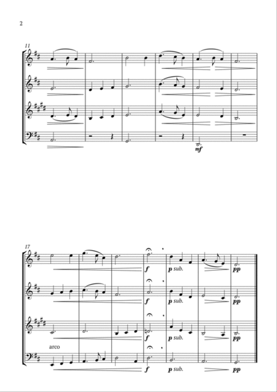 Silent Night Woodwind Quartet scores gallery preview page 2