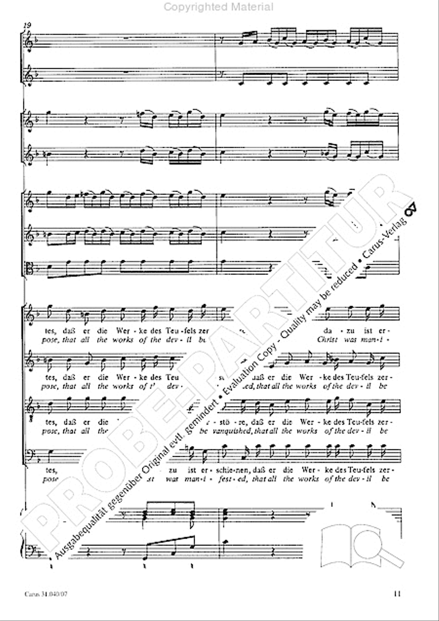 Christ was manifested for this purpose (Dazu ist erschienen der Sohn Gottes) ATB scores gallery preview page 13