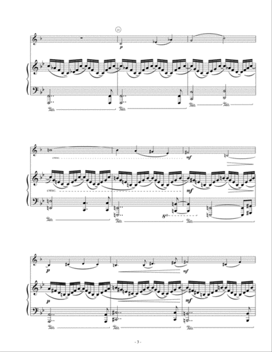 Meditation for Horn and Piano Horn scores gallery preview page 3
